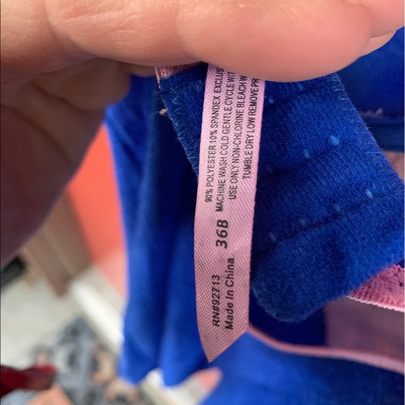 Lingerie-Nature’s intimates sheer lingerie,blue/pink, 36b - Picture 15 of 16